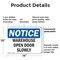Signmission Warehouse Open Door Slowly, 14 in W x Rectangle, Plastic OS-2PACK-NS-P-1014-L-18900 - alternate 3